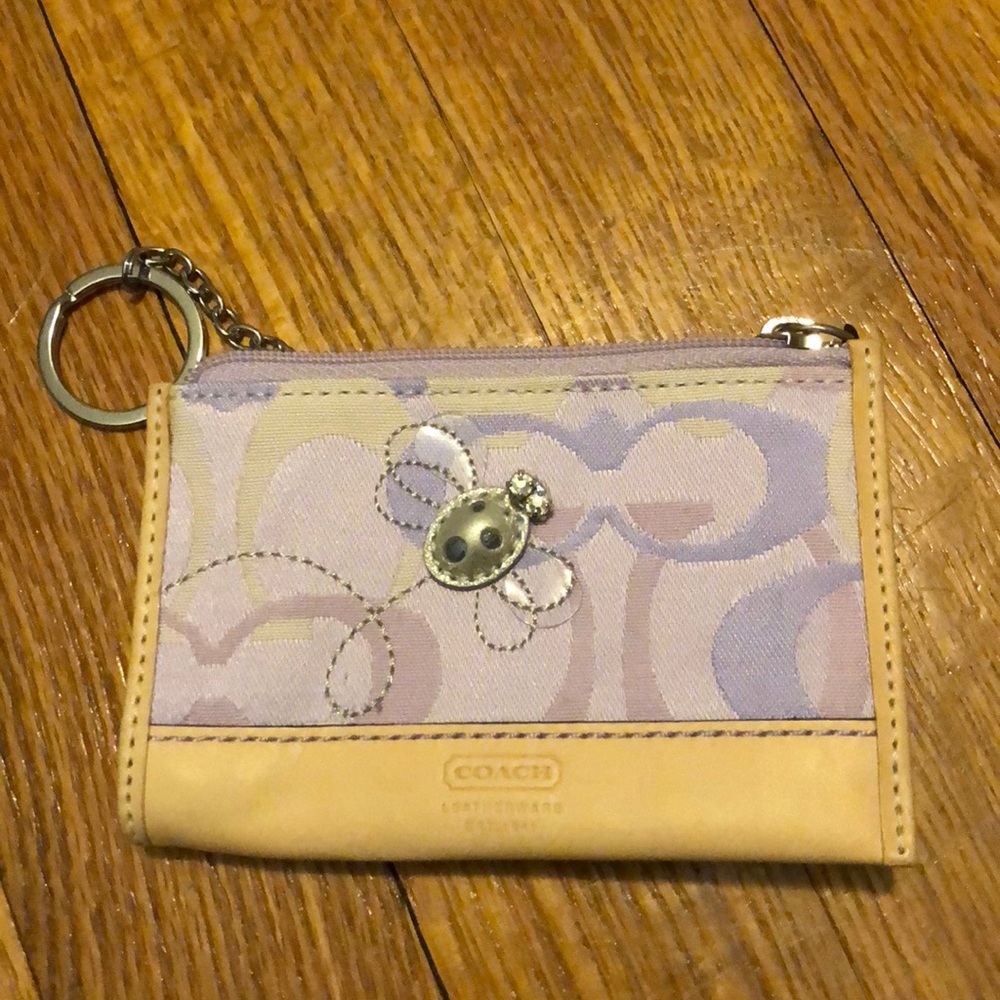 Coach purple coin purse